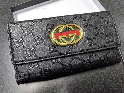 gucci black wallet women|Gucci authentic wallet.